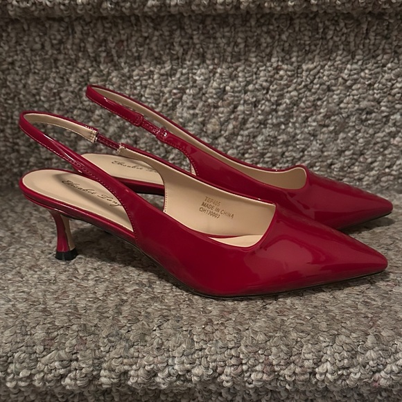 Red Slingback Heels - Picture 1 of 5